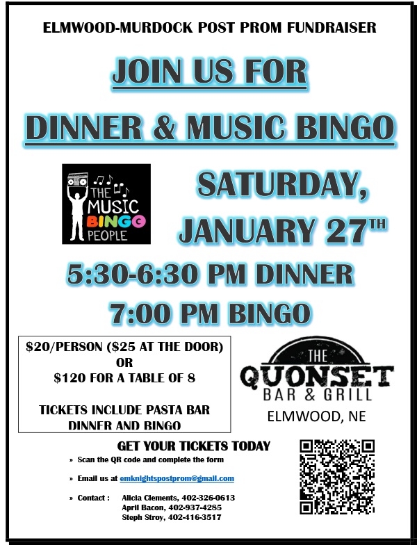 SAVE THE DATE Music Bingo WITH CONTACT INFO