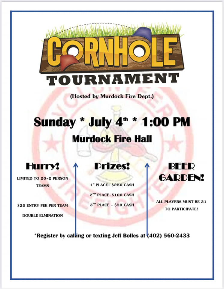 Cornhole tournament Murdock 4th July