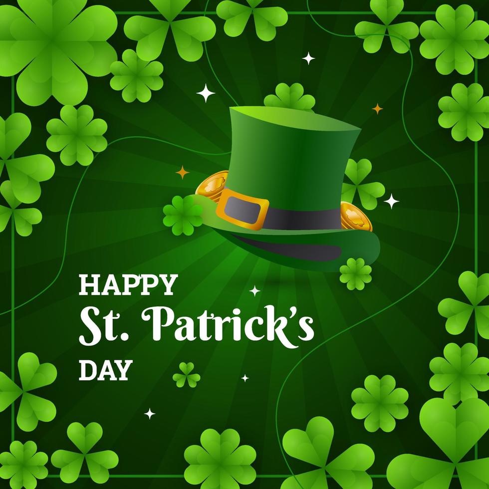st patrick s hat background free vector